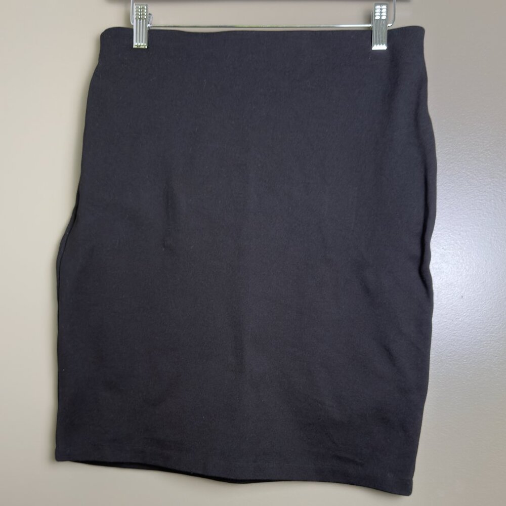 Philosophy Black Ponte Pencil Skirt (Size 10)
